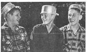 Mansfield, Ohio boys wear tin pots on their head to honor Johnny Appleseed in 1953.