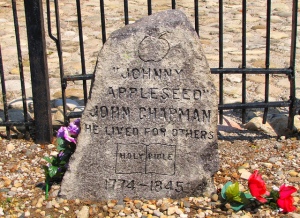 Probable grave of John Chapman, in Fort Wayne, Indiana.