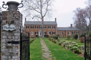 Chatham Manor today. Before the Civil War, this was the back of the house, with the front yard overlooking the Rappahannock.